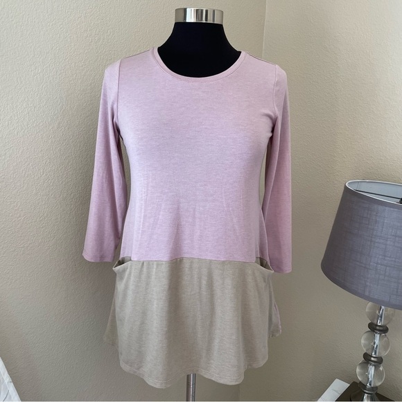 LOGO Lori Goldstein Colorblocked Tunic - Picture 1 of 12
